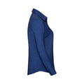 Bright Royal Blue - Side - Russell Collection Womens-Ladies Oxford Long-Sleeved Shirt