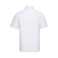 White - Back - Russell Collection Mens Poplin Easy-Care Shirt
