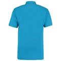 Turquoise - Back - Kustom Kit Mens Workwear Heather Polo Shirt