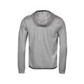 Heather Grey - Back - Tee Jays Mens Full Zip Athletic Hoodie