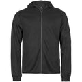 Black - Front - Tee Jays Mens Full Zip Athletic Hoodie