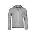 Heather Grey - Front - Tee Jays Mens Full Zip Athletic Hoodie