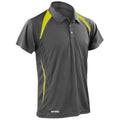 Grey-Lime - Front - Spiro Mens Team Spirit Polo Shirt