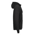 Black - Side - Tee Jays Mens Ribber Interlock Full Zip Hoodie