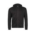 Black - Front - Tee Jays Mens Ribber Interlock Full Zip Hoodie