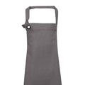 Dark Grey - Back - Premier Unisex Adult Calibre Bibbed Apron