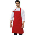 Red - Back - Premier Unisex Adult Calibre Bibbed Apron