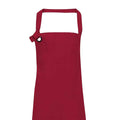 Burgundy - Back - Premier Unisex Adult Calibre Bibbed Apron