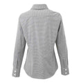 Black-White - Back - Premier Womens-Ladies Gingham Long-Sleeved Shirt