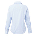 Light Blue-White - Back - Premier Womens-Ladies Gingham Long-Sleeved Shirt