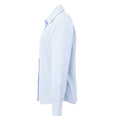 Light Blue-White - Side - Premier Womens-Ladies Gingham Long-Sleeved Shirt