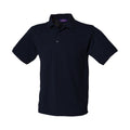 Navy - Front - Henbury Mens Polycotton Heavy Polo Shirt