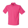 Fuchsia - Front - Henbury Mens Polycotton Heavy Polo Shirt