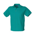 Jade - Front - Henbury Mens Polycotton Heavy Polo Shirt