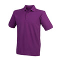 Magenta - Front - Henbury Mens Polycotton Heavy Polo Shirt