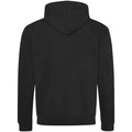 Jet Black-Orange Crush - Back - Awdis Mens Varsity Full Zip Hoodie