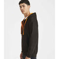 Jet Black-Orange Crush - Side - Awdis Mens Varsity Full Zip Hoodie