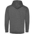 Charcoal-Jet Black - Back - Awdis Mens Varsity Full Zip Hoodie