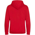 Fire Red-Arctic White - Back - Awdis Mens Varsity Full Zip Hoodie