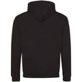 Jet Black-Fire Red - Back - Awdis Mens Varsity Full Zip Hoodie