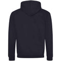 New French Navy-Fire Red - Back - Awdis Mens Varsity Full Zip Hoodie