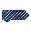 Navy-Turquoise - Back - Premier Mens Stripe Tie