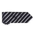 Black-Silver - Back - Premier Mens Stripe Tie