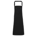 Black - Front - Premier Unisex Adult Twill Chino Full Apron