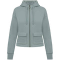 Jade Green - Front - Native Spirit Womens-Ladies Full Zip Hoodie