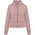 Petal Rose - Front - Native Spirit Womens-Ladies Full Zip Hoodie