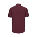 Port - Back - Russell Collection Mens Fitted Short-Sleeved Shirt