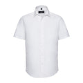 White - Front - Russell Collection Mens Fitted Short-Sleeved Shirt