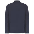 Navy - Back - Henbury Mens Zip Neck Top