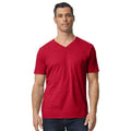 Cherry Red - Front - Gildan Unisex Adult Softstyle V Neck T-Shirt