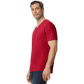 Cherry Red - Side - Gildan Unisex Adult Softstyle V Neck T-Shirt