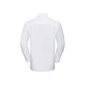 White - Back - Russell Collection Mens Oxford Long-Sleeved Shirt