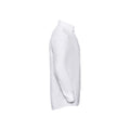 White - Side - Russell Collection Mens Oxford Long-Sleeved Shirt