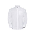 White - Front - Russell Collection Mens Oxford Long-Sleeved Shirt