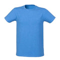 Blue - Front - SF Men Mens Feel Good Heather Stretch T-Shirt