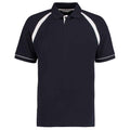 Navy-White - Front - Kustom Kit Mens Oak Hill Piqué Polo Shirt