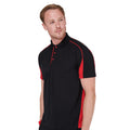 Black-Red - Back - Finden & Hales Mens Club Pique Polo Shirt