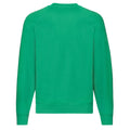 Kelly Green - Back - Fruit Of The Loom Mens Classic Raglan Sweatshirt