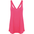 Neon Pink - Front - Skinni Fit Womens-Ladies Tank Top