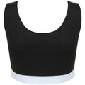 Black-White - Back - Skinni Fit Womens-Ladies Fashion Jacquard Crop Top