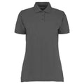 Charcoal - Front - Kustom Kit Womens-Ladies Klassic Pique Polo Shirt