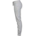 Grey - Side - SF Minni Childrens-Kids Heather Cuffed Slim Jogging Bottoms