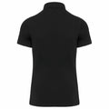 Black - Back - Kariban Mens Piqué Stud Front Polo Shirt