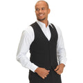 Black - Front - Joseph Alan Mens Single-Breasted Waistcoat