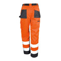 Fluorescent Orange - Back - SAFE-GUARD by Result Unisex Adult Hi-Vis Cargo Trousers