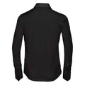 Black - Back - Russell Collection Womens-Ladies Ultimate Non-Iron Long-Sleeved Shirt